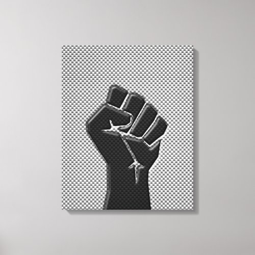 Solidarity Fist in Carbon Fiber Print Style