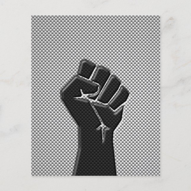 Solidarity Fist in Carbon Fiber Print Style Flyer (Front)