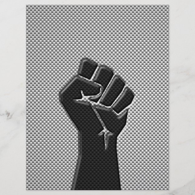 Solidarity Fist in Carbon Fiber Style (Front)