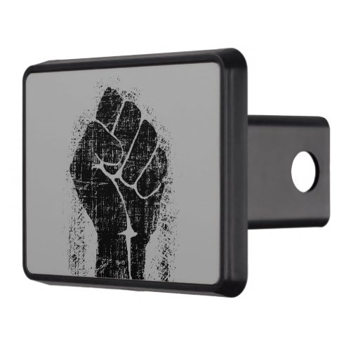 Solidarity Fist in Distressed Style Trailer Hitch Cover
