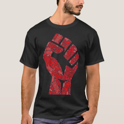 Solidarity Forever Union Strong Fist Classic T_Shi T_Shirt