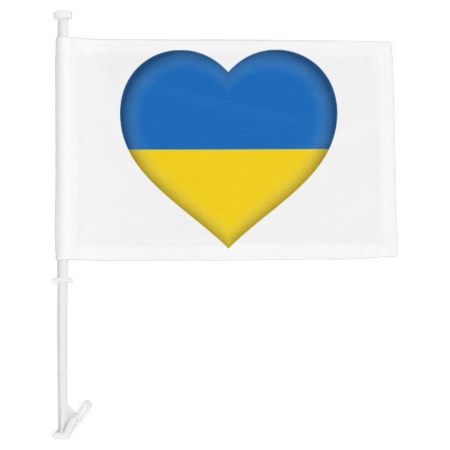 Solidarity Heart of Ukraine Ukrainian Flag (Front)