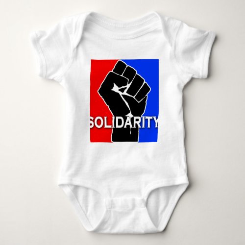SOLIDARITY in Red White Blue and Black Baby Bodysuit