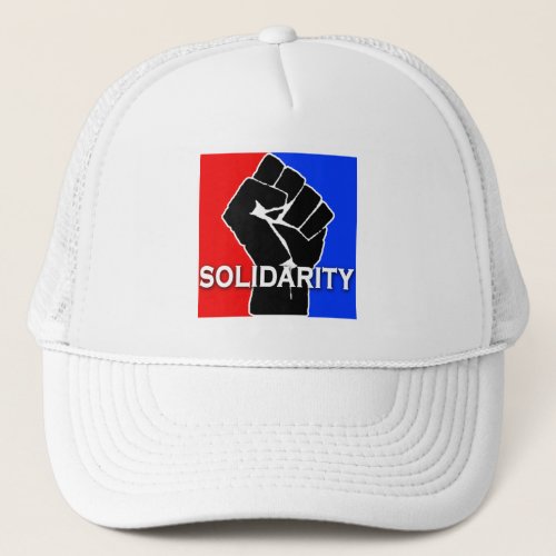 SOLIDARITY in Red White Blue and Black Trucker Hat