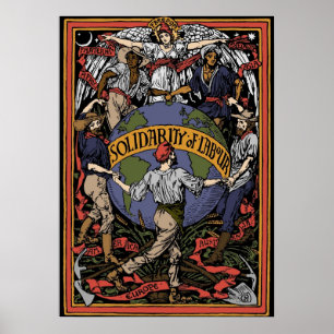 Solidarity of Labor In Color Walter Crane Social Poster