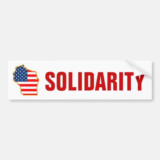 Solidarity with Wisconsin Workers Bumper Sticker (Front)
