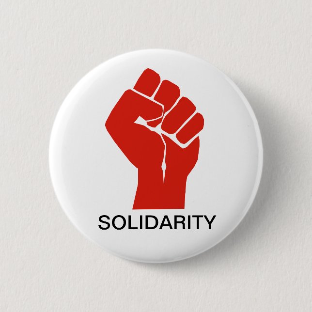 Solidarity With Wisconsin's Unions Button (Front)