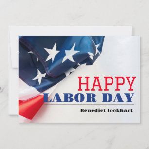 Solidarity Worker Unity Labor Day with USA flag Holiday Card