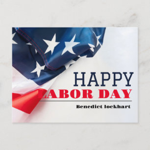 Solidarity Worker Unity Labor Day with USA flag Holiday Postcard