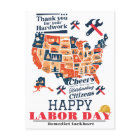 Solidarity Worker Unity Labor Day with USA flag