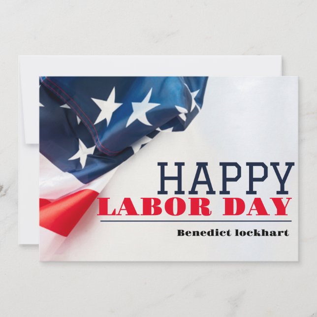 Solidarity Worker Unity Labor Day with USA flag  T Thank You Card (Front)