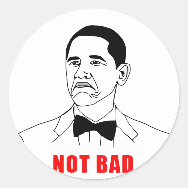 solidchainwear not bad Obama Classic Round Sticker (Front)