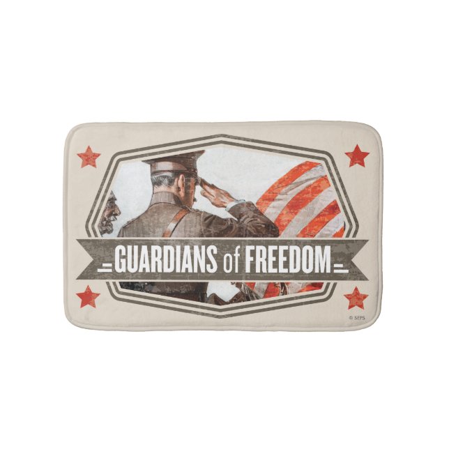 Solider-Guardian of Freedom Bathroom Mat (Front)