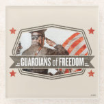 Solider-guardian Of Freedom Glass Coaster at Zazzle