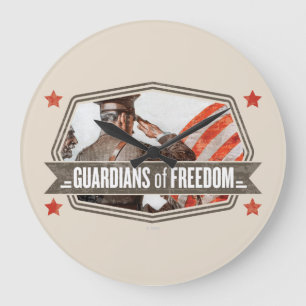Solider-Guardian of Freedom Large Clock