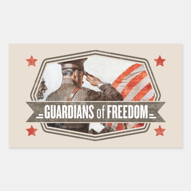 Solider-Guardian of Freedom Rectangular Sticker (Front)