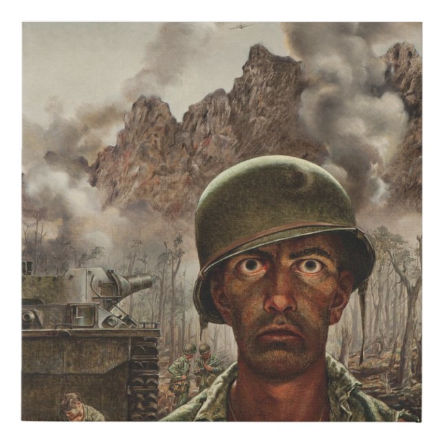 Solider meme faux canvas print (Front)
