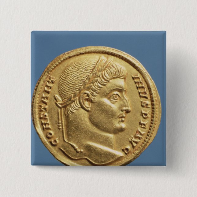 Solidus  of Constantine I Pinback Button (Front)