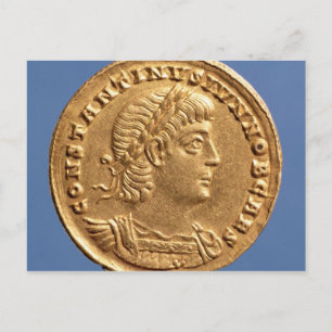 Solidus of Constantine II Caesar cuirassed Postcard
