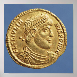 Solidus of Julian the Apostate draped Poster