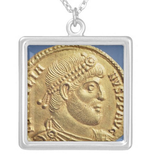 Solidus  of Julian the Apostate  draped Silver Plated Necklace