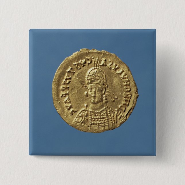 Solidus  of Romulus Augustulus Button (Front)
