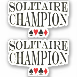 Solitaire Champion Vinyl Sticker