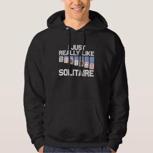 Solitaire For Men Women Card Game Player Solitair Hoodie