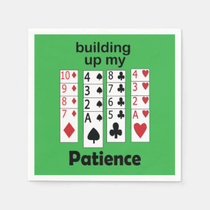 Solitaire Game Building Up My Patience Gamer Party Napkins