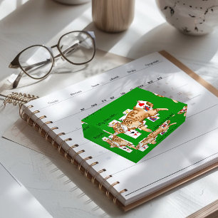 Solitaire Game Cards Cat Paperweight