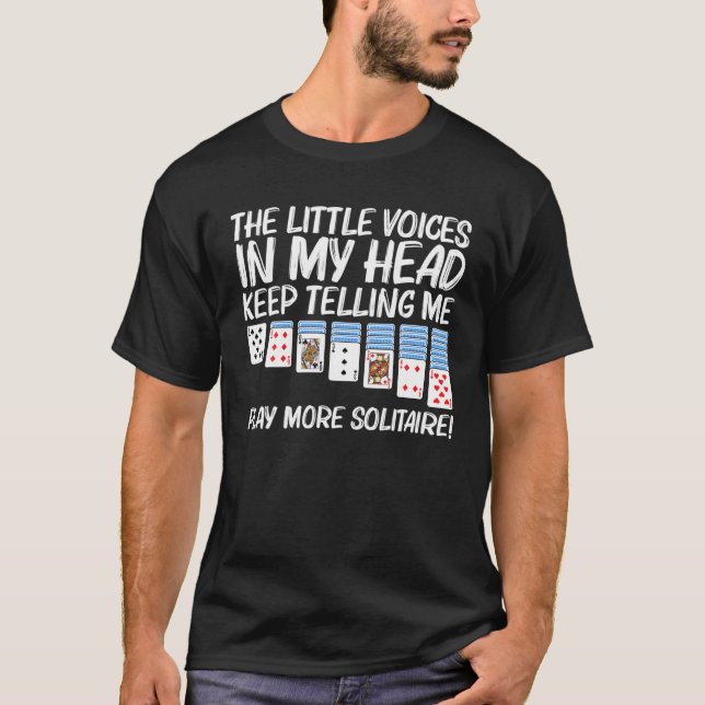 Solitaire Gift For Men Women Card Game Player Soli T-Shirt (Front)