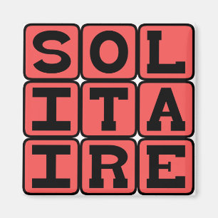 Solitaire, One-Person Card Game Magnet