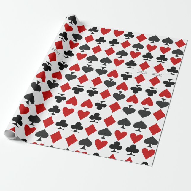 Solitaire Pattern Gift Wrapping  Paper (Unrolled)