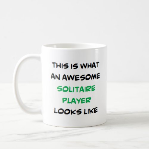 solitaire player awesome coffee mug