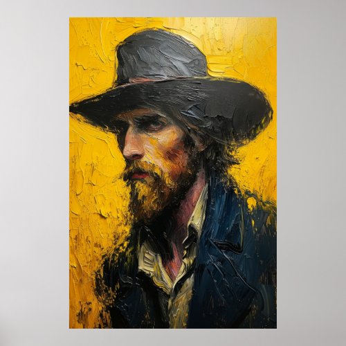 Solitary Cowboy A Stoic Portrait Poster