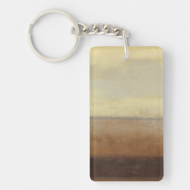 Solitary Desert Landscape by Norman Wyatt Keychain (Front)