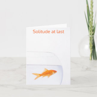 Solitary goldfish Folded Greeting Card