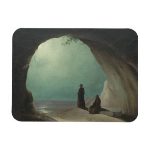 Solitary Monks in a Grotto (by Carl Blechen) Magnet