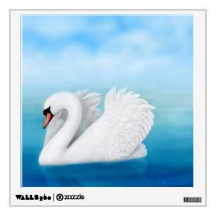 Solitary Mute Swan Wall Decal