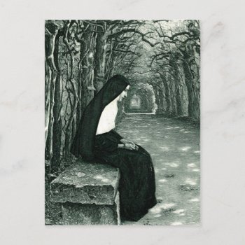 Solitary Nun Postcard by Xuxario at Zazzle