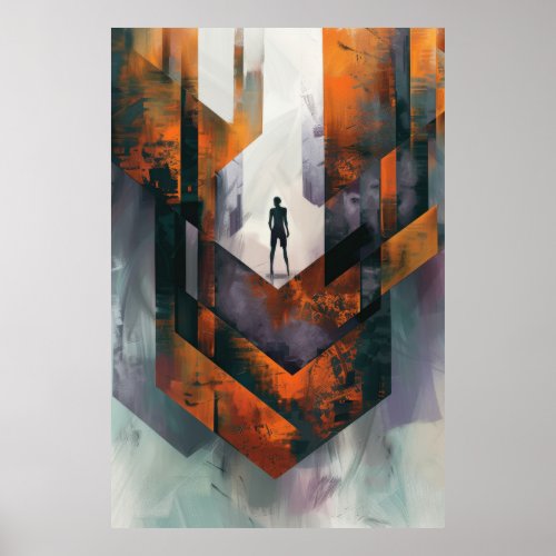 Solitary Path The Urban Labyrinth Poster