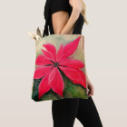 Solitary Poinsettia Tote