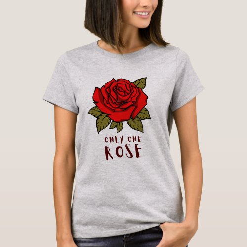 Solitary Rose A Girls Beauty T_Shirt