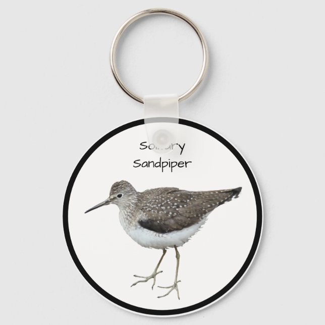 Solitary Sandpiper Keychain (Front)