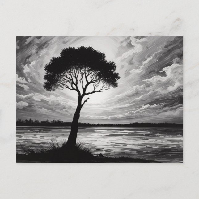 Solitary Sentinel Testament to Nature's Endurance Postcard (Front)