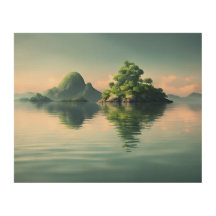 Solitary Serenity: A Tree in the Sea