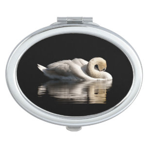 Solitary Swan Compact Mirror