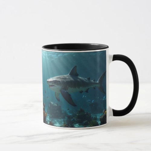 Solitary Swimming Shark  Mug