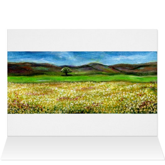 SOLITARY TREE IN THE YELLOW FLOWER FIELD,TUSCANY (Inside Horizontal (Top))