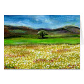 SOLITARY TREE IN THE YELLOW FLOWER FIELD,TUSCANY (Front Horizontal)